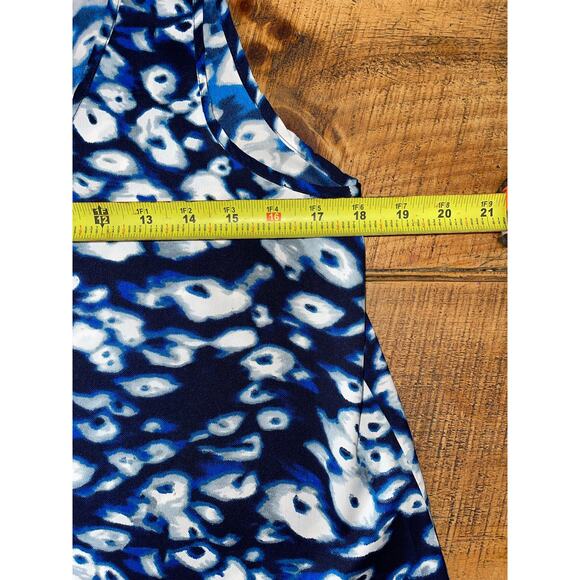 NWT Womens W118 by Walter Baker Blue White Black Abstract Print Tank‎ Blouse S - Picture 6 of 8